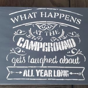 Camping  sign brand new just made